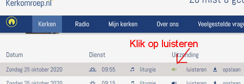 Live meeluisteren? Klik op het plaatje- daarna klik op luisteren